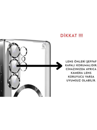 Samsung Galaxy A27 Uyumlu Kılıf Kamera Lens Koruyuculu Magsafe Özellikli Telefon Kılıfı Kapak