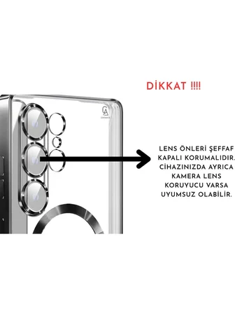 Samsung Galaxy A27 Uyumlu Kılıf Kamera Lens Koruyuculu Magsafe Özellikli Telefon Kılıfı Kapak