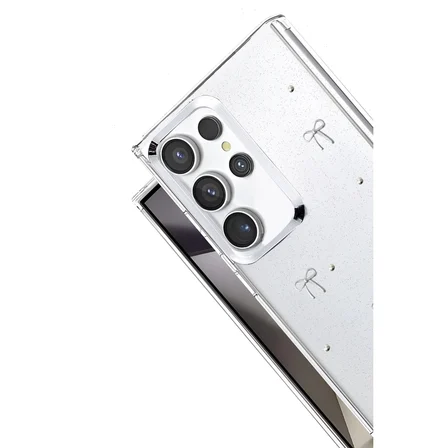 Samsung Galaxy S24 Ultra Uyumlu Kılıf Simli Parlak Desenli Telefon Kılıfı Kapak