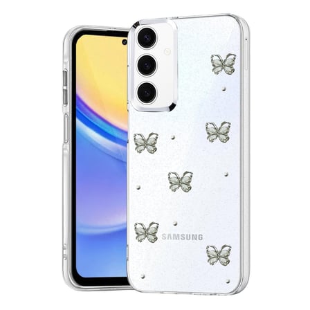 Samsung Galaxy A55 Uyumlu Kılıf Simli Parlak Desenli Telefon Kılıfı Kapak