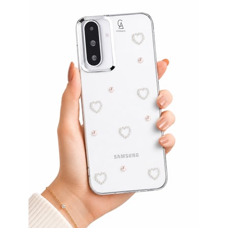 Samsung Galaxy A27 Uyumlu Kılıf Simli Parlak Boş Kalp Desenli Telefon Kılıfı Kapak