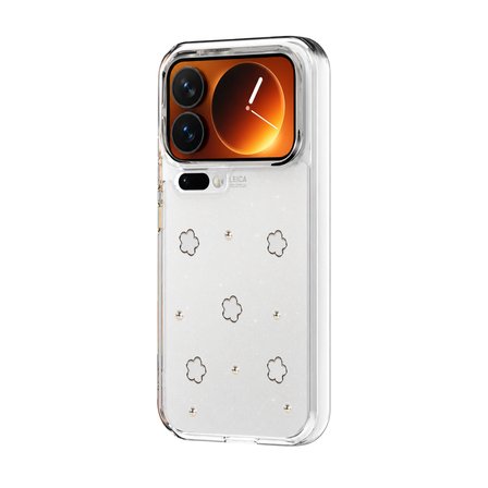 Xiaomi 17 Pro Uyumlu Kılıf Simli Parlak Boş Yıldız Desenli Telefon Kılıfı Kapak