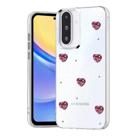 Samsung Galaxy A56 Uyumlu Kılıf Simli Parlak Desenli Telefon Kılıfı Kapak