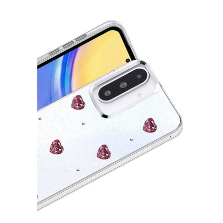Samsung Galaxy A56 Uyumlu Kılıf Simli Parlak Desenli Telefon Kılıfı Kapak