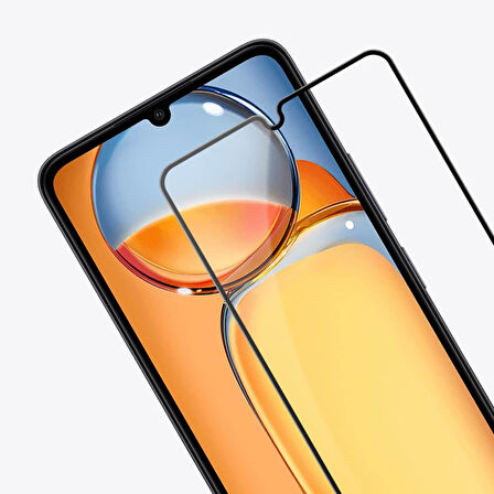 Xiaomi Poco C65 ile Uyumlu Şeffaf Ekranı Tam Kaplayan 5d Cam Kırılmaz Cam Ekran Koruyucu
