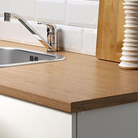 Çekmeceli ve kapaklı alt dolap, beyaz, 120 cm