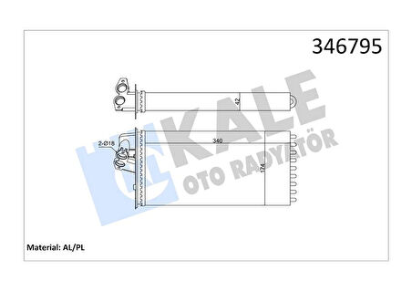 KALORIFER RADYATORU MERCEDES VITO W638 1996-2003 A0038350001