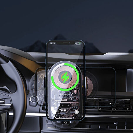15w Hızlı şarj özellikli Magsafe araç içi telefon tutucu kablosuz şarj özellikli 