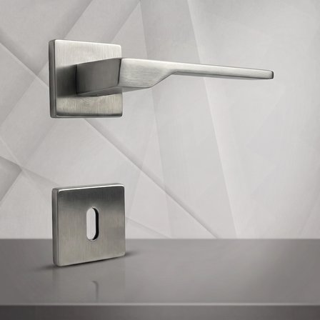 Stilo Inox 5 ADET ODA 2 ADET WC Kare Rozetli Kapı Kolu SET