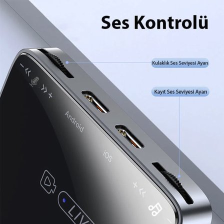 Canlı yayın için dönüştürücü conventer İphone android uyumlu 2 çıkışlı canlı yayın aparatı 