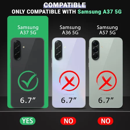 Samsung Galaxy A37 ile Uyumlu Kılıf Magnetik Standlı Kamera Korumalı Sürgülü Kapak