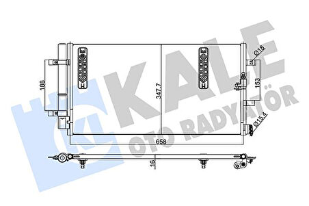 KLİMA KONDENSERİ A4-A5-A6-A7-Q5 AL/AL 645X344X16 8K0260403M 8K0260403E 8K0260403D