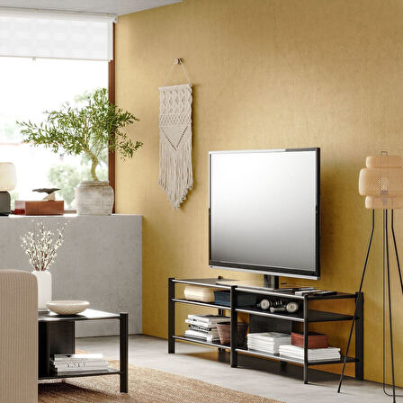 Tv sehpası, siyah, 160x40x49 cm