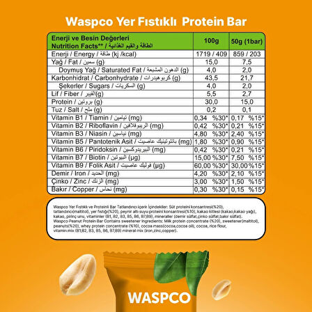 Waspco Fıstıklı Protei̇n Bar 50 Gr