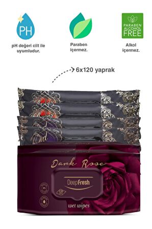 Deep Fresh Oriental Karma Alkolsüz 6 x 120 Yaprak 6 Paket Islak Mendil