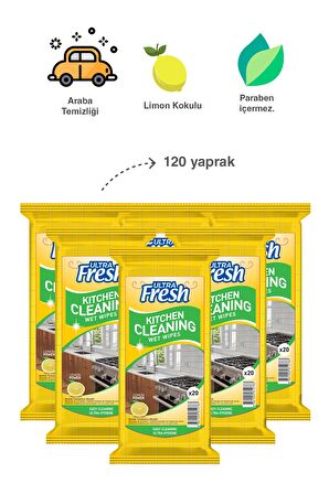 Ultra Fresh Mutfak Yüzeyi Temizleme Mendili 6 x 20 Yaprak