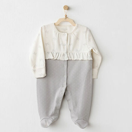 Andywawa AC26255 Baby Bow Bliss Tulum Ecru Grey