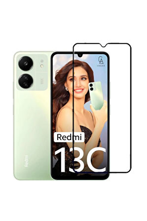 Xiaomi Redmi 13C ile Uyumlu Telefon Kılıfı ve 5d Tam Kaplayan Cam Ekran Koruyucu