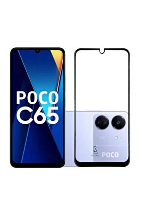 Xiaomi Poco C65 ile Uyumlu Telefon Kılıfı ve 5d Tam Kaplayan Cam Ekran Koruyucu