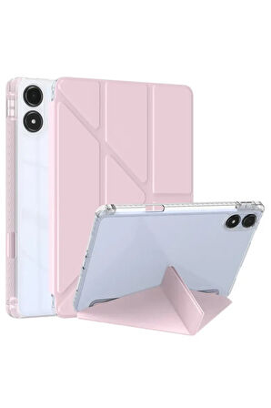 Huawei MatePad SE 11 Inç Uyumlu Kılıf 3 Farklı Stand Kalemlikli Tri Folding Tablet Kılıfı