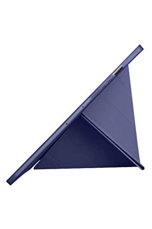 Huawei MatePad SE 11 Inç Uyumlu Kılıf 3 Farklı Stand Kalemlikli Tri Folding Tablet Kılıfı