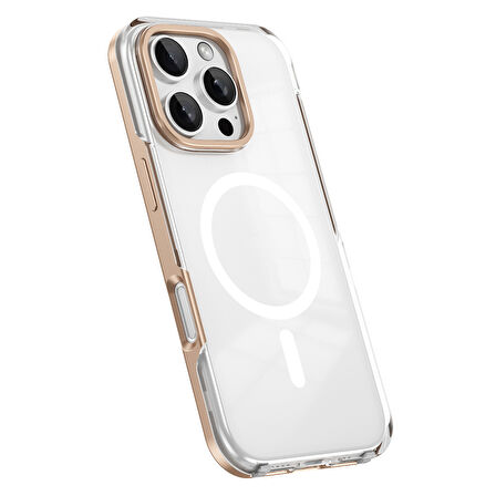 Apple iPhone 16 Pro ile Uyumlu N52SH Mıknatıslı Güçlü MagSafe Şarj Özellikli Telefon Kılıfı Kapak