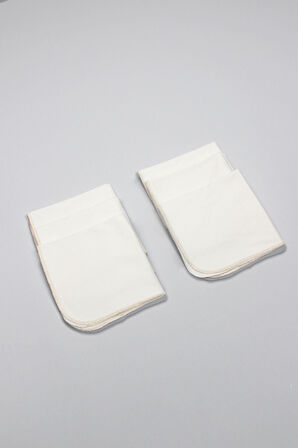 Bistyle Organik 28x28 6'Lı Penye Mendil 90103 Ekru