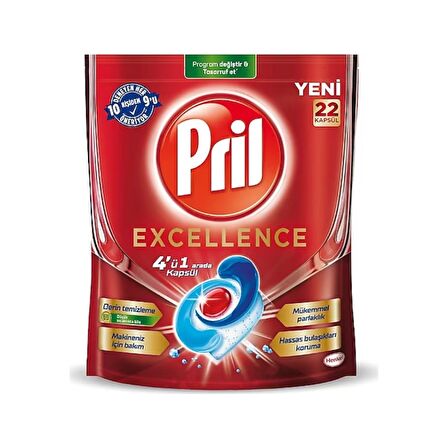 Pril Excellence Bulaşık Makinesi Tableti 22'li