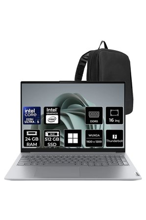 ThinkBook 16 G8 IAL Core Ultra 5 225U 24GB RAM 512GB SSD 16" WUXGA (1920x1200) 60Hz IPS Win11 Pro 21SK007VTXP314 Gaming Laptop + PER4 Çanta