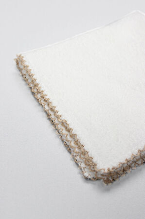 Bistyle Organik 28x28 6'Lı Havlu Mendil 90105 Ekru