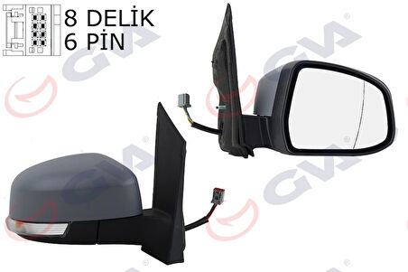 DIŞ DİKİZ AYNASI SAG FOCUS 2 2008-2011 ELEKTRİKLİ ISITMALI SİNYALLİ KÖR NOKTALI ASTARLI 6 FİŞ VM-6304EHPAR 8M5117682YF 8M5117682YC 1728322