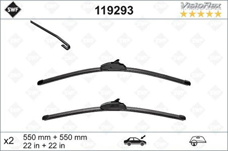 SİLECEK 55 55 102 FLATBLADE-MUZ TİPİ LANDROVER DISCOVERY 3 2004 RANGEROVER SPORT 2005 LR018368 LR018367