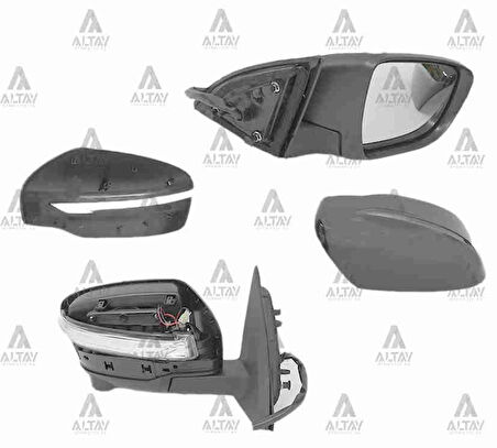 AYNA DIŞ DİKİZ QASHQAI 2014 ELEKTRİKLİ SİNYALLİ ISITMALI OTOMATİK KATLANIR (KAMERALI) 13 PIN SAĞ 96301 4EH8E