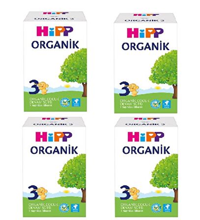 Hipp 3 Organik Bebek Sütü 600 gr 4 Adet