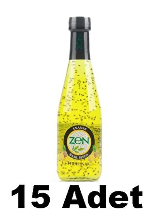 Zen Basil Fesleğen Tohumlu Ananas Aromalı 330 ml 15 Adet