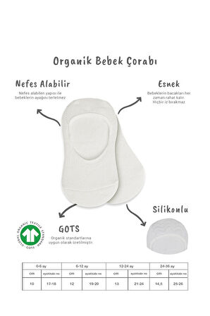 Bistyle 2'Li Penye Babet Silikonlu Basic Çorap 30104 Ekru Ekru