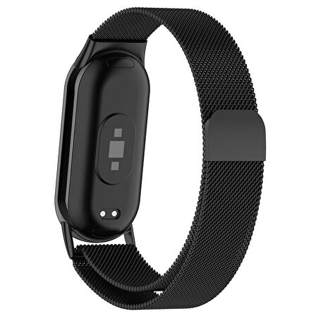 Xiaomi Smart Band 8 İle Uyumlu Metal Tel-Örgü İşlemeli Kordon