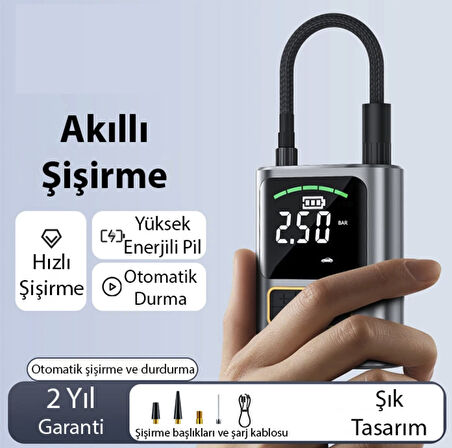 Turbo Şarjlı Lastik şişirme kompresörü digital ekran lastik pompası Yamaha Xmax için