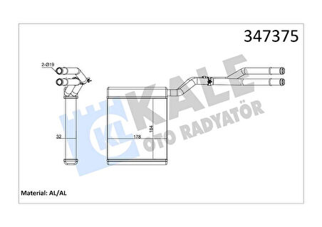 KALORIFER RADYATORU MONDEO 4 2007-2014 S MAX GALAXY 2006-2015 6G9118B539CC 1376873 1453312