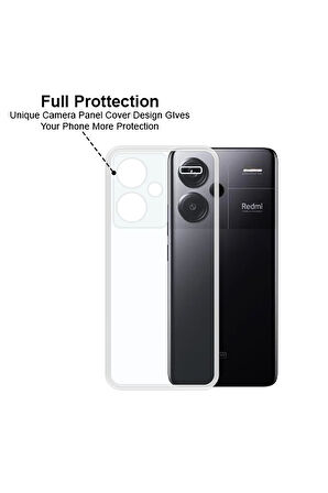 Xiaomi Redmi Note 13 Pro Plus 5G Uyumlu Kılıf Şeffaf Kamera Korumalı Esnek Silikon Telefon Kılıfı