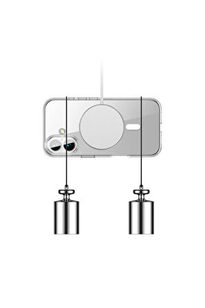 Apple iPhone 16 Uyumlu Kılıf Şeffaf Magsafe Wireless Şarj Özellikli Transparan Telefon Kılıfı