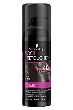 Schwarzkopf Root Retoucher Beyazları Anında Kapatan Sprey Boya Siyah 120 Ml