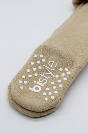 Bistyle Tekli Kaymaz Mix Havlu Külotlu Çorap 50501 Bej