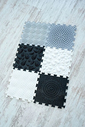 6 Modüllü Ortopedik Halı Çocuk Duyu Matları