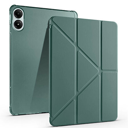 Xiaomi Poco Pad 12.1 inç Uyumlu Kılıf 3 Farklı Stand Kalemlikli Tri Folding Tablet Kılıfı