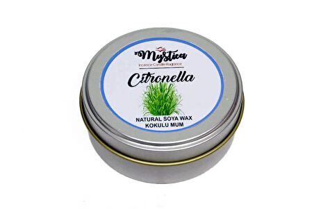 Soya Wax Mum Kokulu Tenekede Citronella