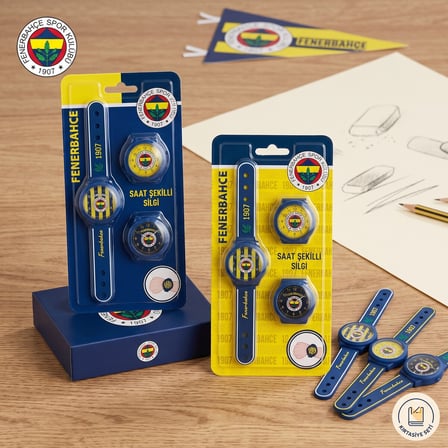 BakGelAl Fenerbahçe Lisanslı Saat Şeklinde Silgi – Bileğe Takılabilir Taraftar Silgisi Çocuk Okul Kırtasiye