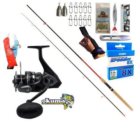 Okuma Wave Power 3000 270cm 10-35gr Red Zoom Spin Olta Takımı Seti