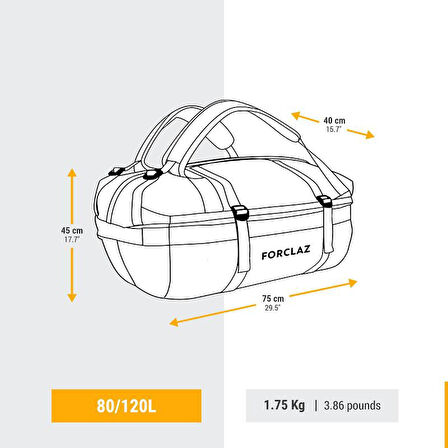 Outdoor Trekking Seyahat Çantası - 80 L/120 L - Duffel 500 Extend
