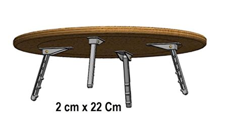 4 ADET 2 cm x 22 Cm Sofra Ayağı Plastik Katlanır, Sini Altı Ayakları, Yer Sofrası Ayağı Gri